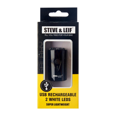 Galaxy USB Rechargeable 2 White LED Lights, Bicycle Accessroies,Steve & Leif - greenleif.sg