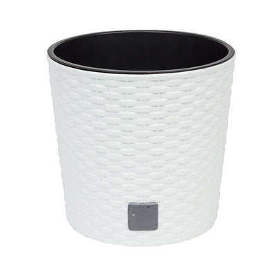 Rato Tubus Round Basket Wave Pot - White, ,Prosperplast - greenleif.sg