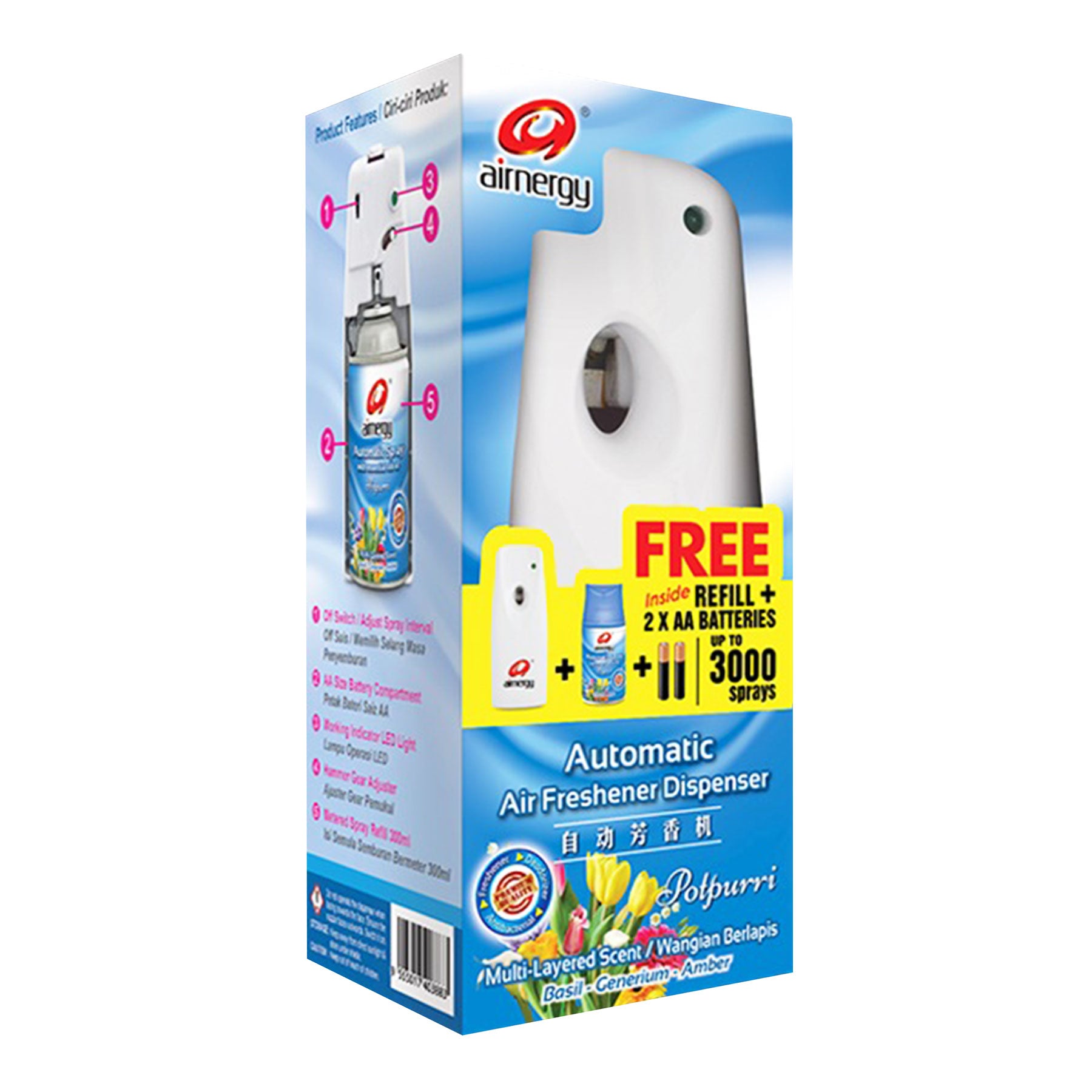 Automatic Air Freshener Dispenser Set (Potpurri) greenleif.sg