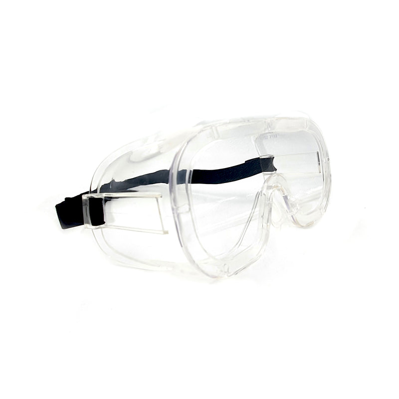 Wide Lens Full Cover Clear Soft Frame Safety Glasses With Adjustable Strap & 4 Ventilation Holes