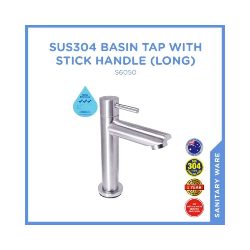 S6050 SS304 Basin Tap(Long)- Stick