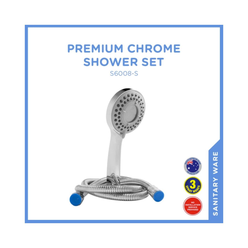 S6008-S Premium Chrome Shower Set 3 Function