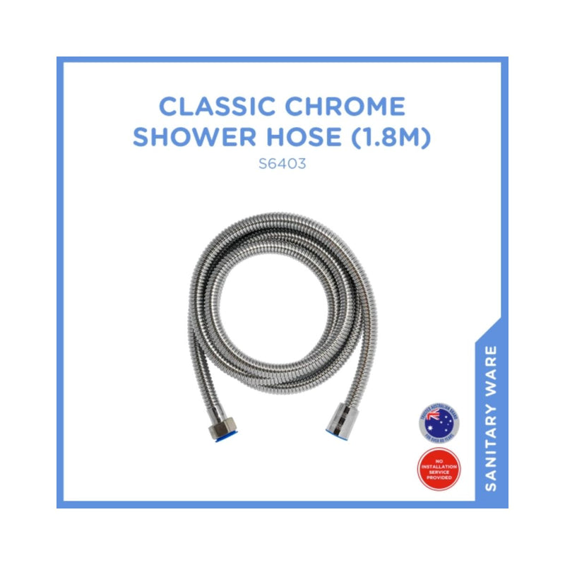 S6403 Classic Chrome Shower Hose 1.8m