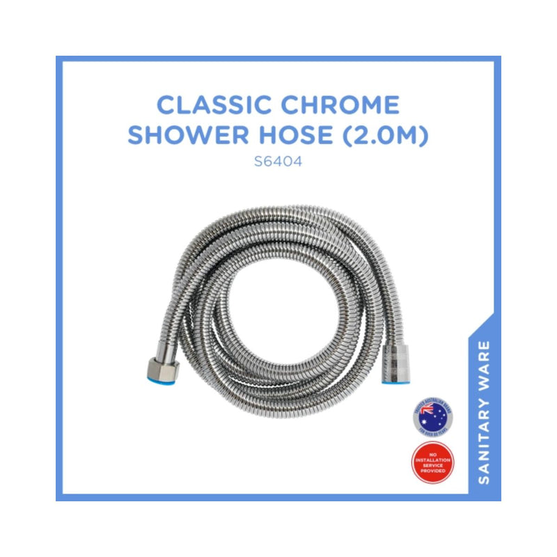 S6404 Classic Chrome Shower Hose 2.0m