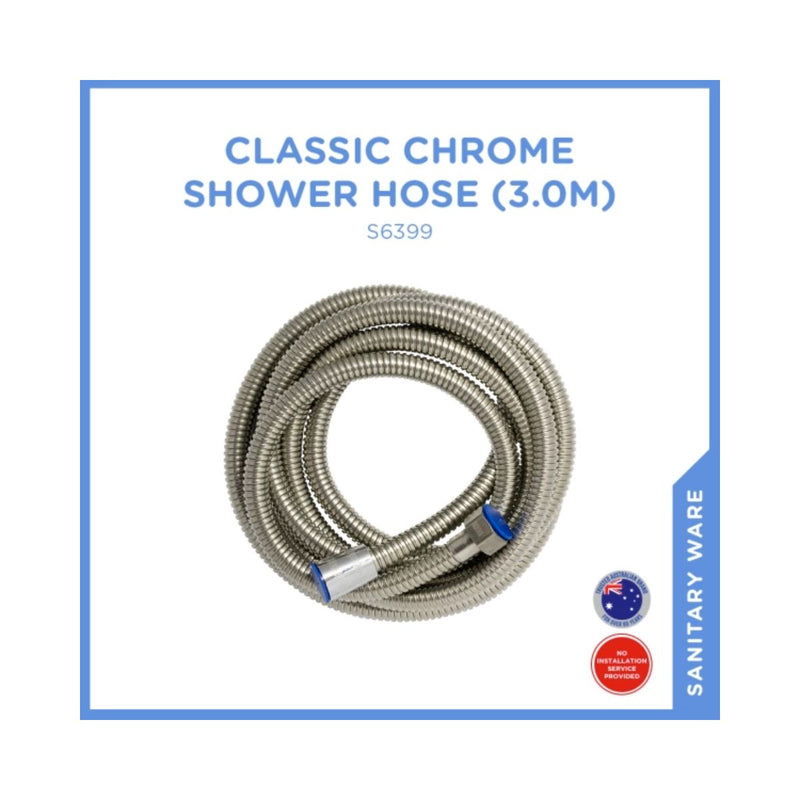 S6399 Classic Chrome Shower Hose 3.0m