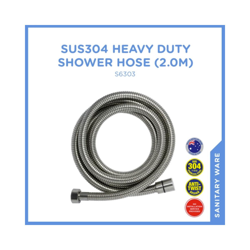 S6303 SS304 Heavy Duty Shower Hose 2.0m