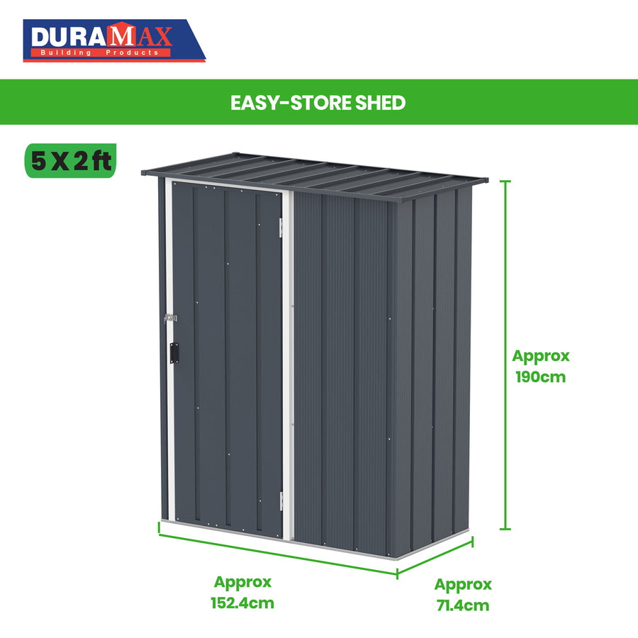 Easy-Store Garden Storage Shed 5x2ft