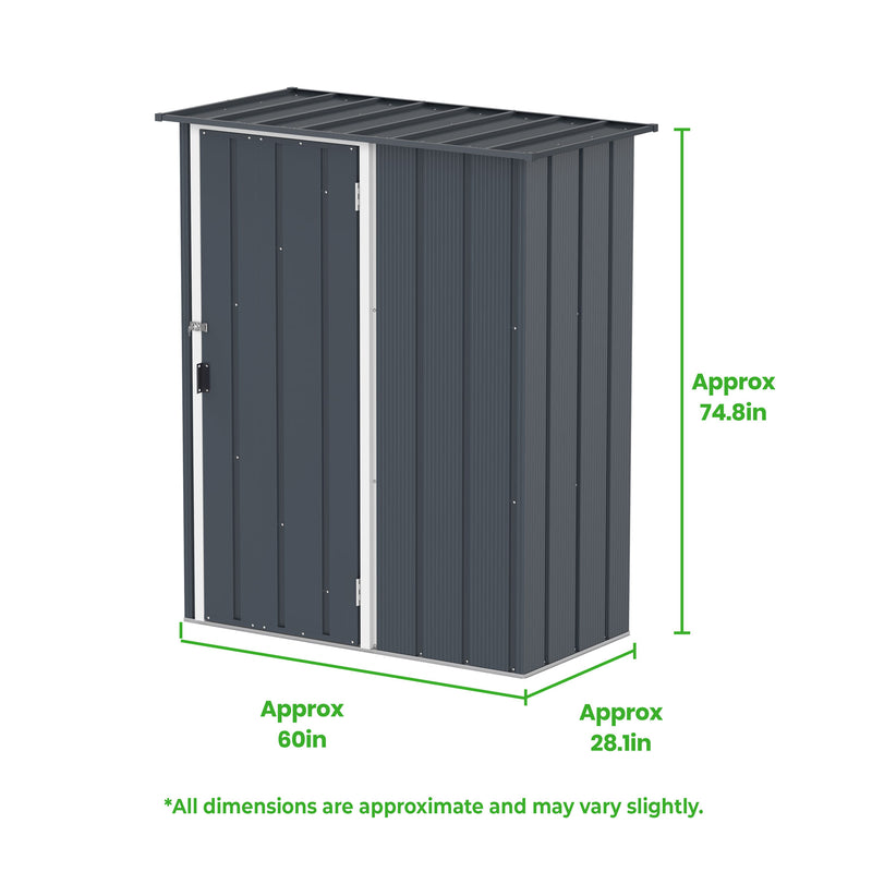 Easy-Store Garden Storage Shed 5x2ft