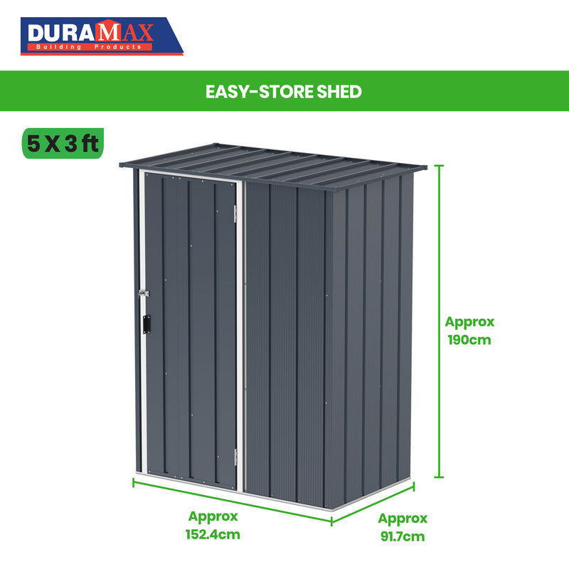 Easy-Store Garden Storage Shed 5x3ft