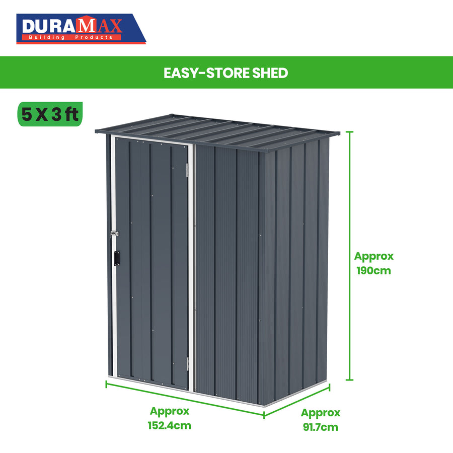 Easy-Store Garden Storage Shed 5x3ft