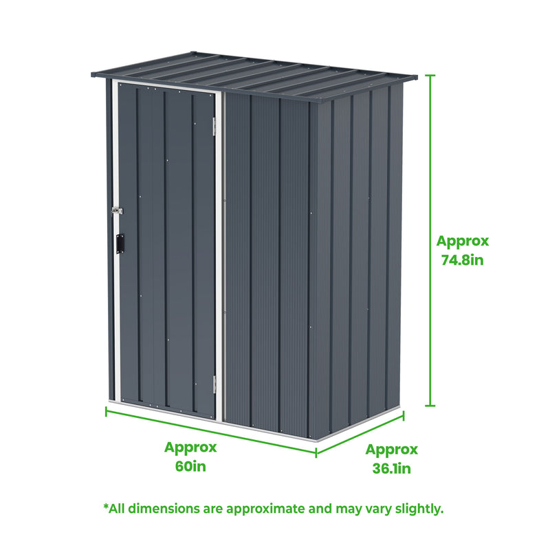 Easy-Store Garden Storage Shed 5x3ft