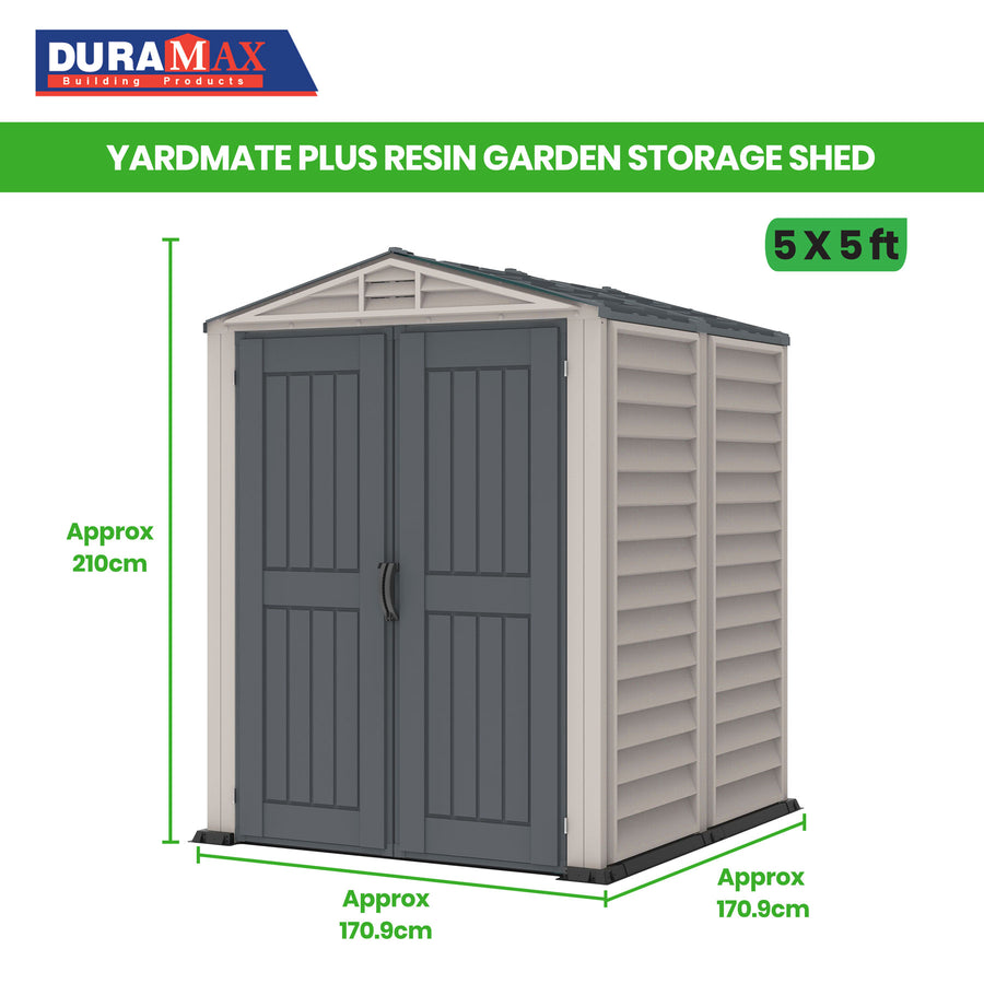 Duramax YardMate PLUS Garden Shed 5x5ft
