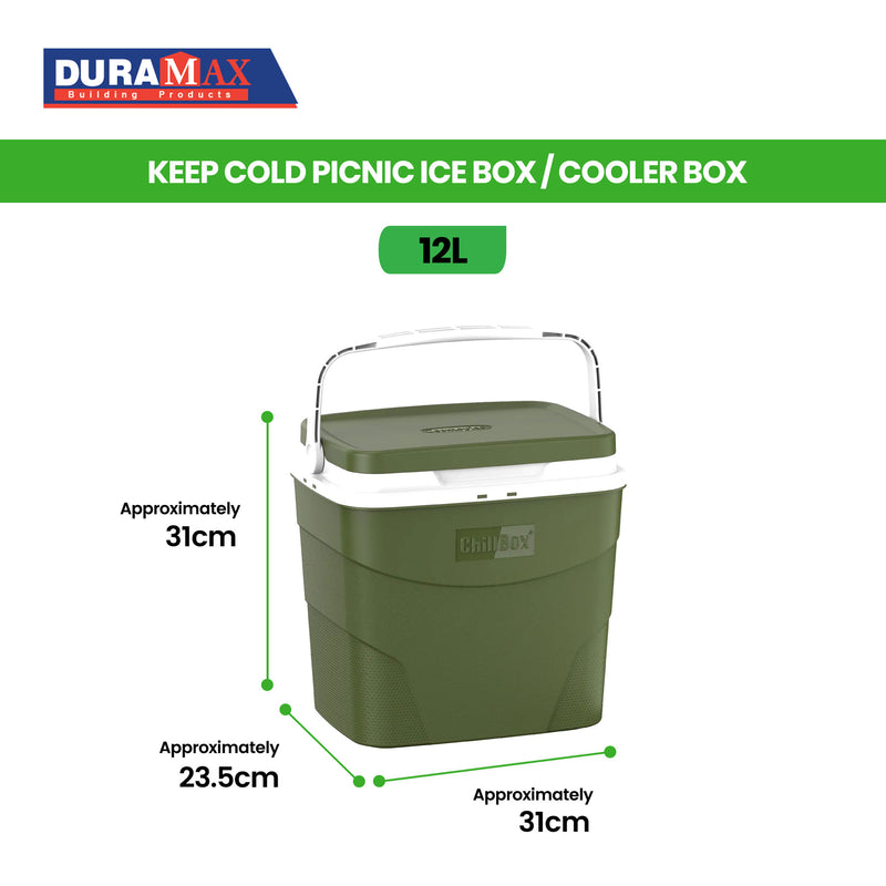 Keep Cold Picnic Ice Box / Cooler Box 12L (Green)