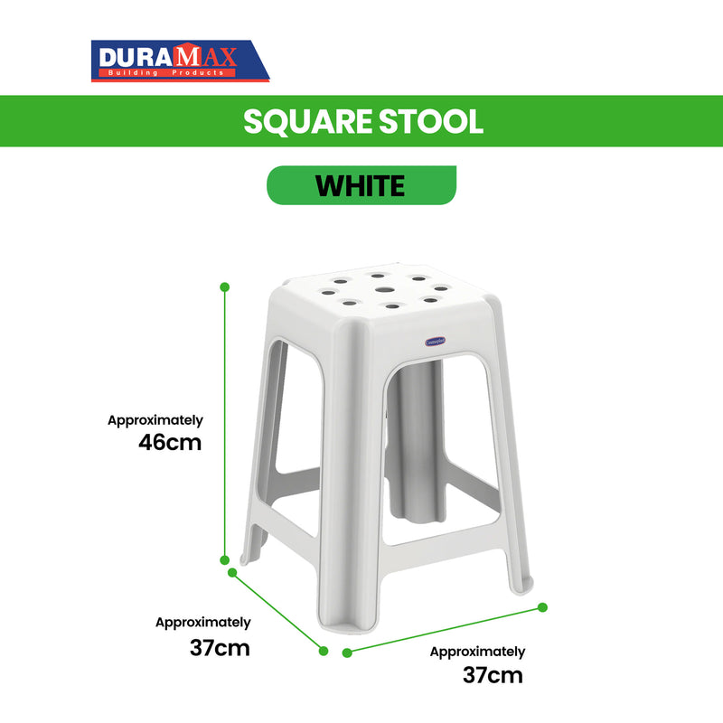 Square Stool / Chair (Red/White)