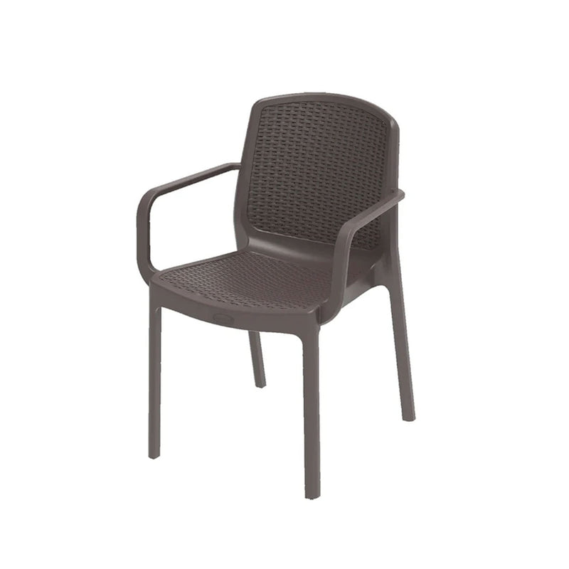 Outdoor Cedarattan Armrest Chair (Brown)