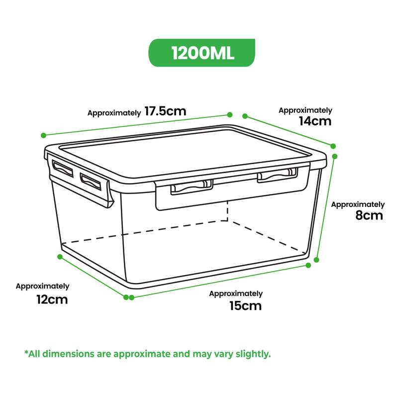 Lock2Go Food Storage Containers with Lids (4 Pcs)