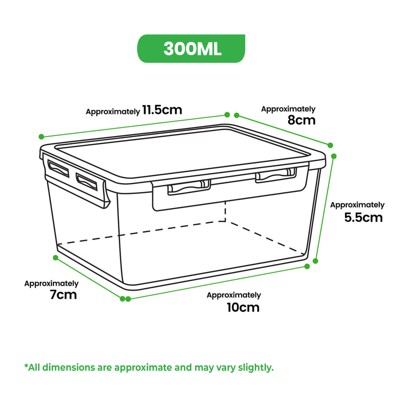 Lock2Go Food Storage Containers with Lids (4 Pcs)