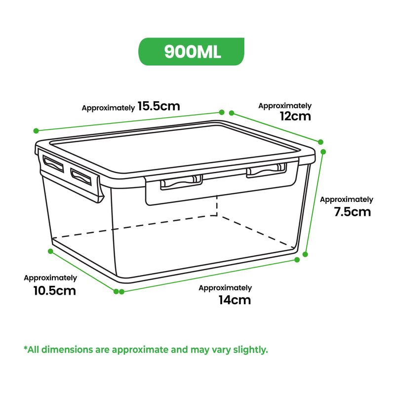 Lock2Go Food Storage Containers with Lids (4 Pcs)