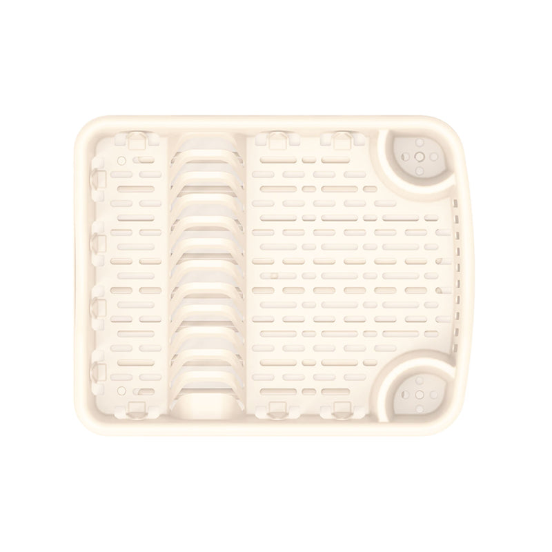 Dish Drainer Large with Tray (Off-White)