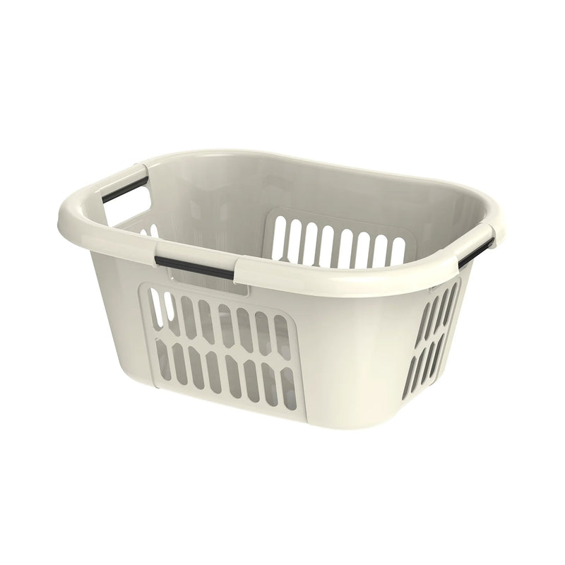 Oval Laundry Basket 40L (Grey/Off White)