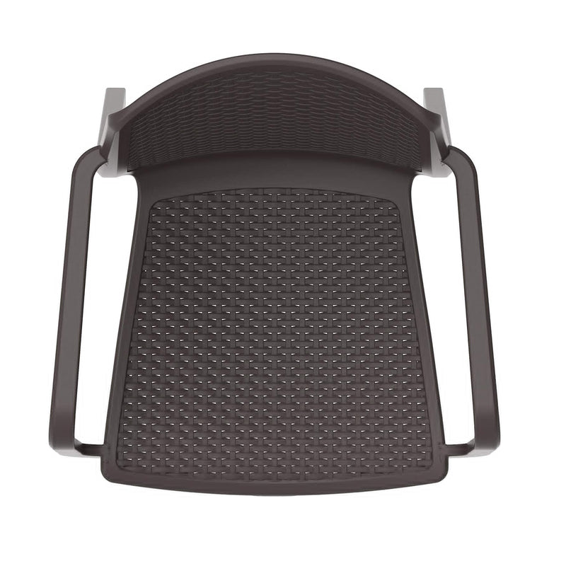 Outdoor Cedarattan Armrest Chair (Brown)