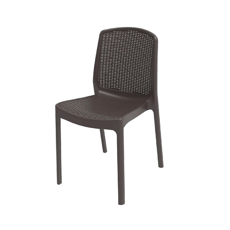 Outdoor Cedarattan Armless Chair (Brown)