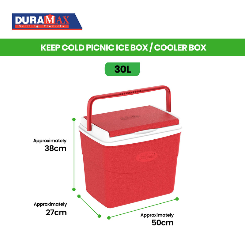 Keep Cold Picnic Ice Box / Cooler Box 30L (Red)