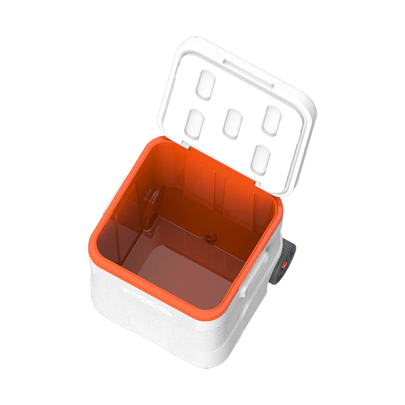Cold Keeper Boxes Keep Cold Trolley Ice Box / Cooler Box with Wheels 45L (White Orange ...