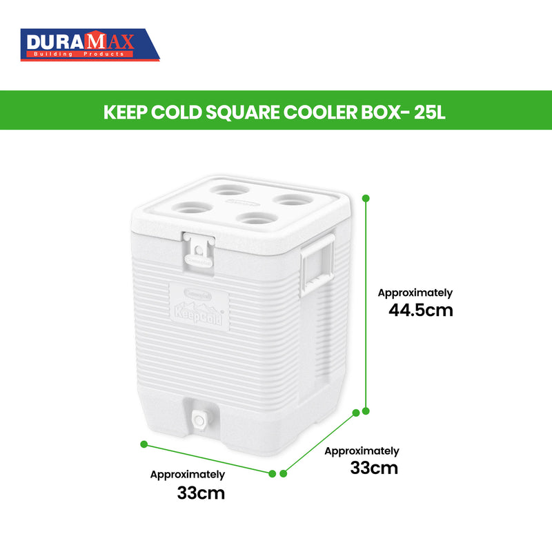 Keep Cold Square Cooler Box 25L (White)