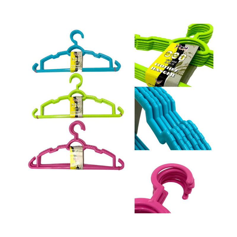 Hangers 6 in 1 packet (Assorted Colours)