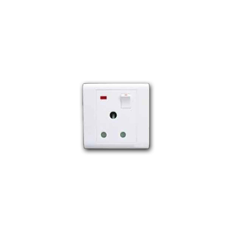 15A 1Gang Switch Socket Outlet With Neon (MQ8151N)