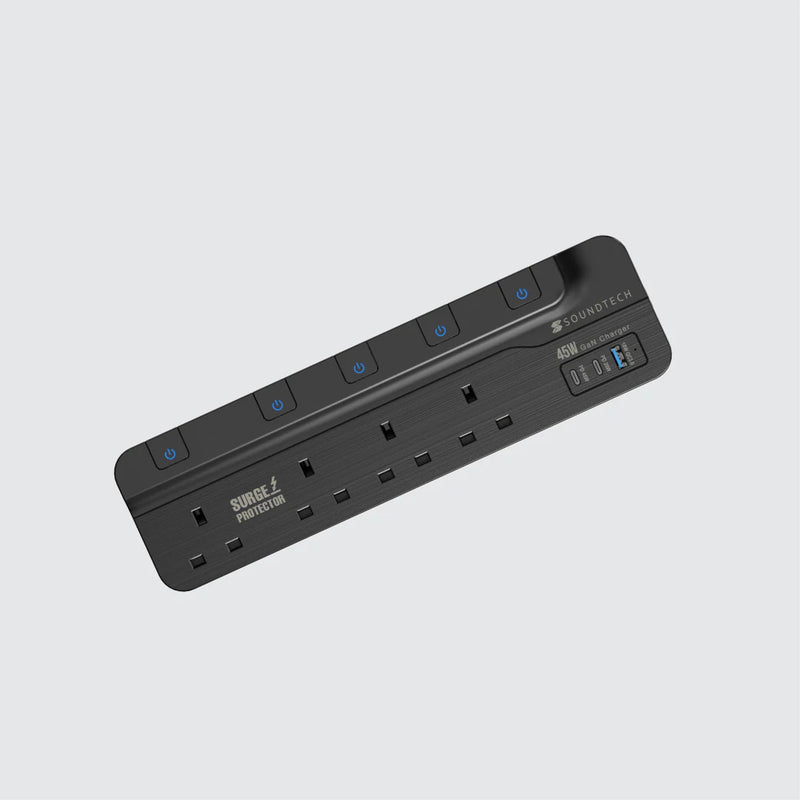 Power Strip with 45Watts USB A+C Quick Charger