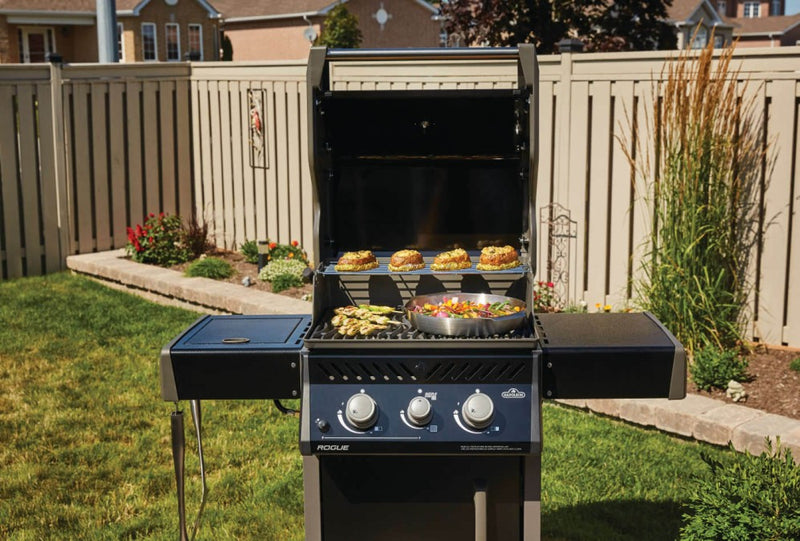 Rogue 365 2 Burner Gas Grill with Side Infrared Burner (Black)