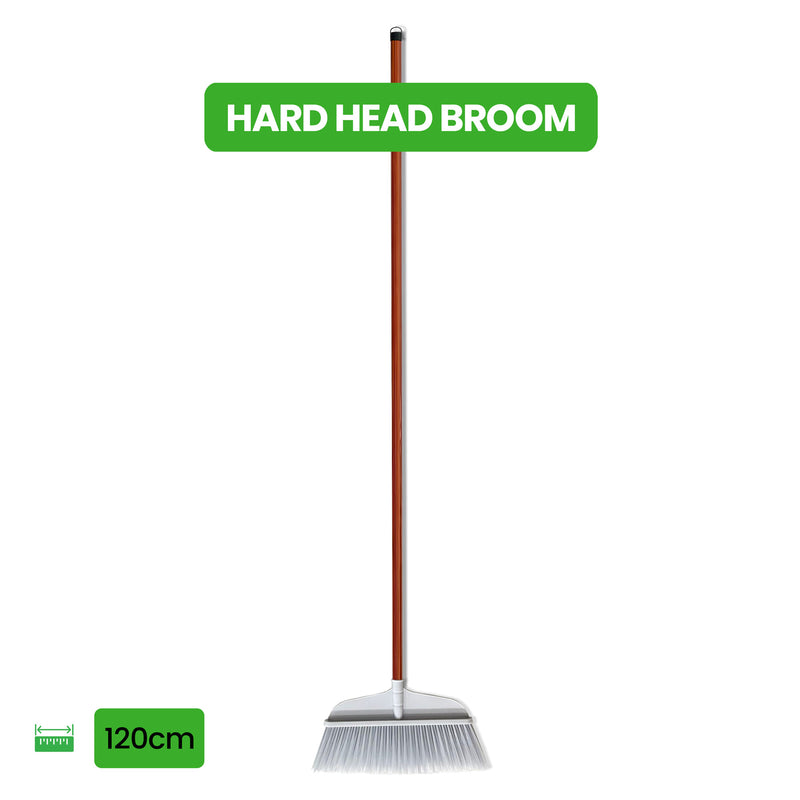 Hard head Broom With 120cm Wooden Stick