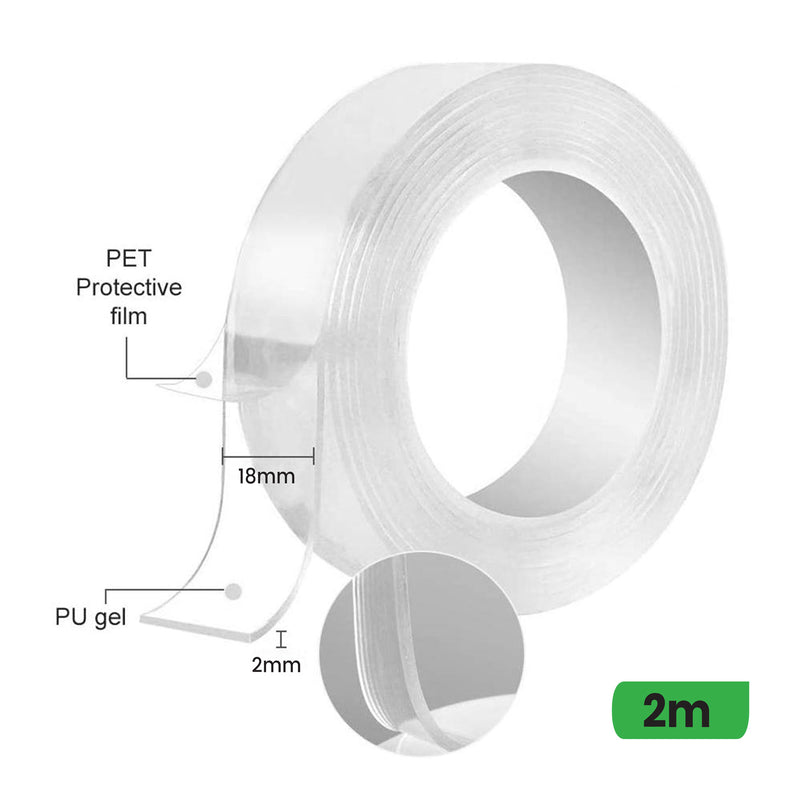 Removable Double-Sided Clear Nano Tape