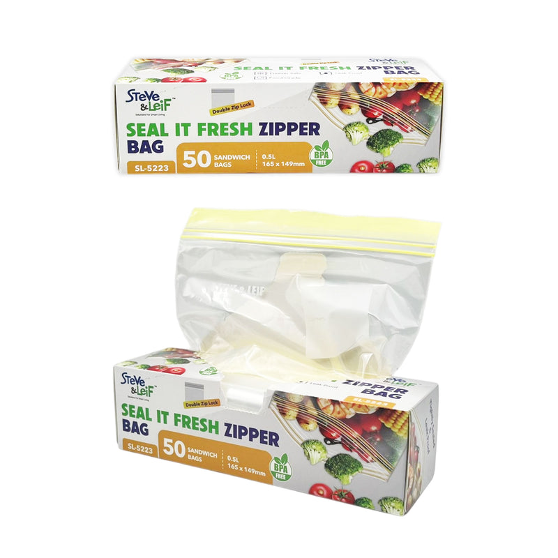 Resealable Double Zipper Bag (Sandwich)