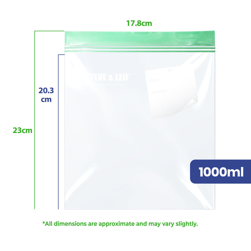 Resealable Double Zipper Bag (Quart)