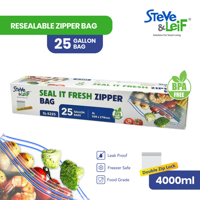 Resealable Double Zipper Bag (Gallon)