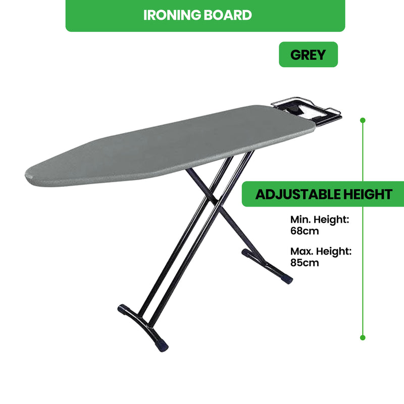 Ironing Board with Iron Rest 91.5x30.5cm (Grey/Navy)