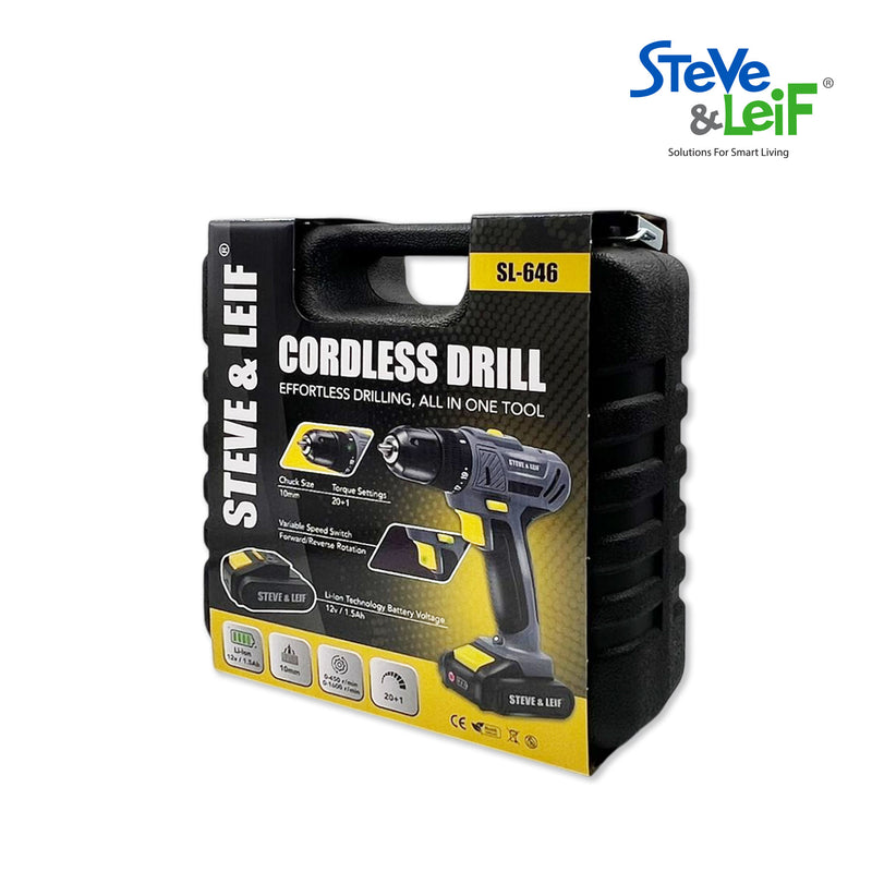 Cordless Drill 12V 1.5Ah Battery with Charger