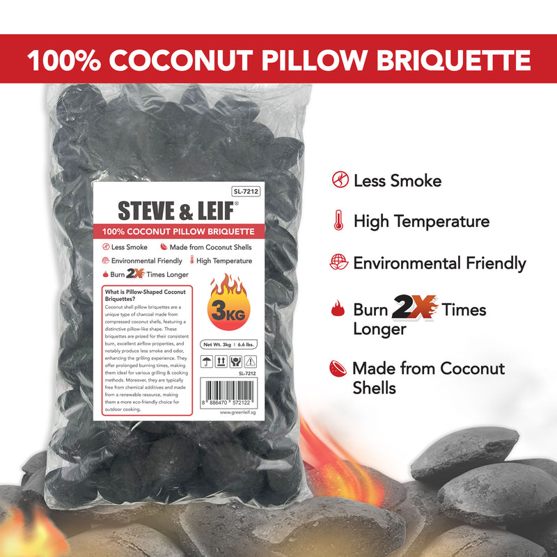 Coconut Charcoal Briquettes (3 kg/ 5 kg)