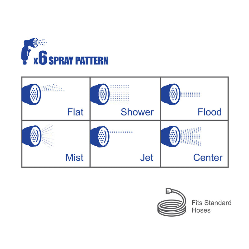 Steve & Leif 6in1 Hose Spray Gun