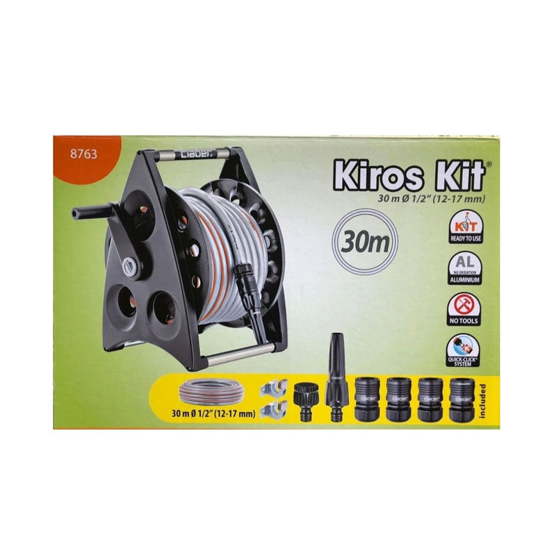 Claber Kiros Kit 30m Garden Hose Reel 8763