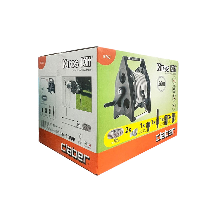 Claber Kiros Kit 30m Garden Hose Reel 8763