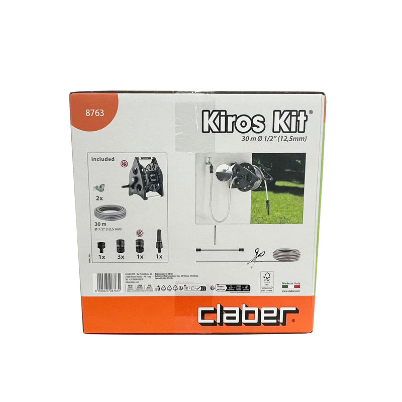 Claber Kiros Kit 30m Garden Hose Reel 8763