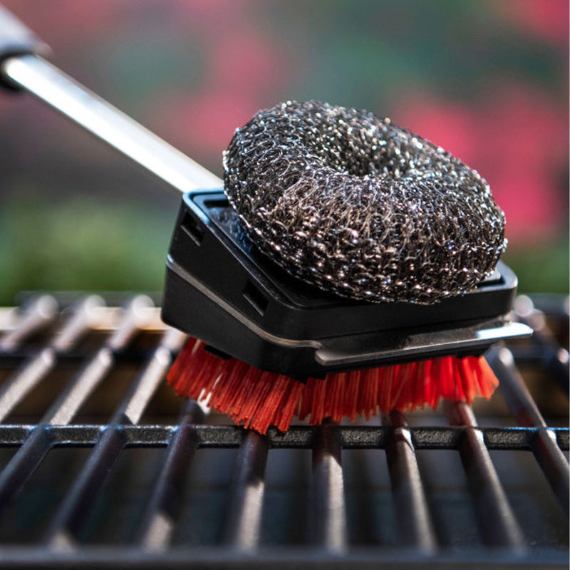 SAFER Dual-Sided Hand-Held BBQ Grill Clean Brush