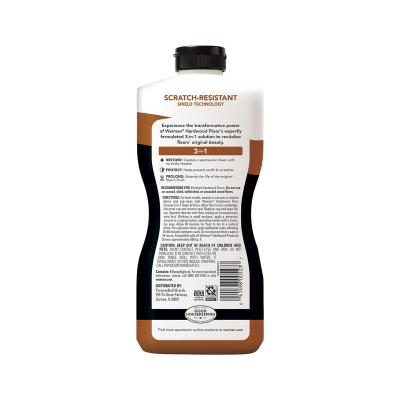 Weiman Hardwood Floor High Traffic Polish & Restorer (946ml)