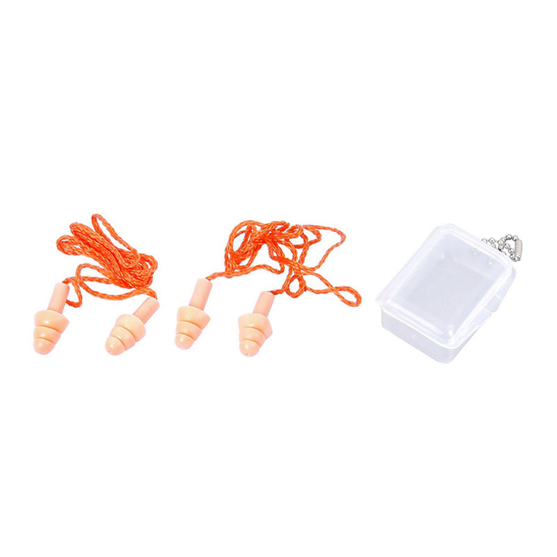 Corded Ear Plugs with Box 4 Pcs