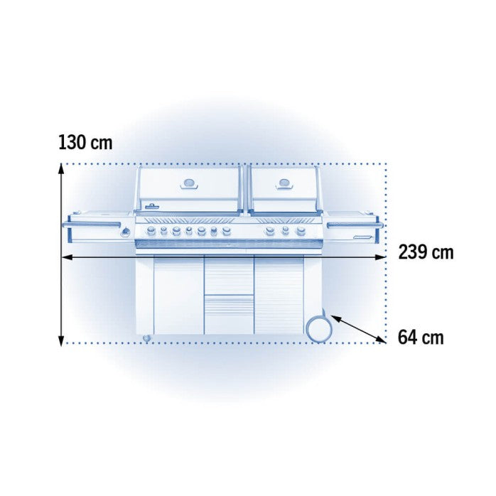 Prestige Pro 825 6 Burner Gas Grill with Rear & Side Infrared Burner