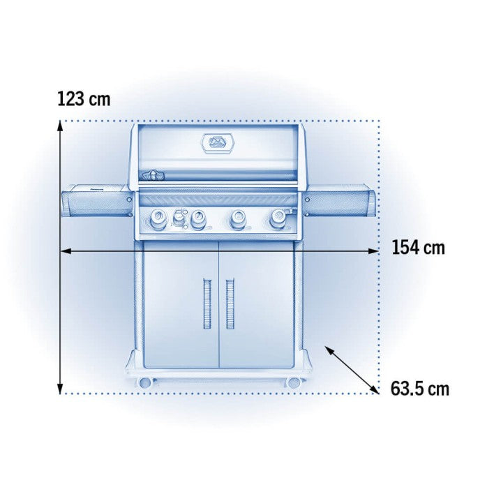 Rogue 525 4 Burner Gas Grill with Side Infrared Burner (Stainless Steel)